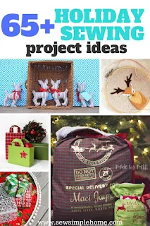 Giant list of Christmas sewing projects for beginner sewers to advanced.  Loads of fun free sewing projects and gift ideas for the holiday season.