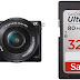 Sony Alpha ILCE5100L 24.3MP Digital SLR Camera (Black) with 16-50mm Lens, Bag & Sandisk 32 GB Memory Card