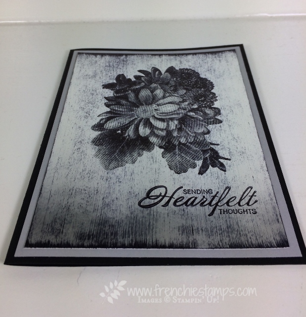 Black Ice Technique, Heartfelt Blooms, Stampin'Up!, Frenchie Stamps