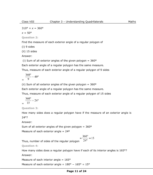 NCERT Solutions for Class 8th: Ch 3 Understanding