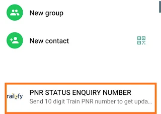 How to Check PNR Status on Whatsapp