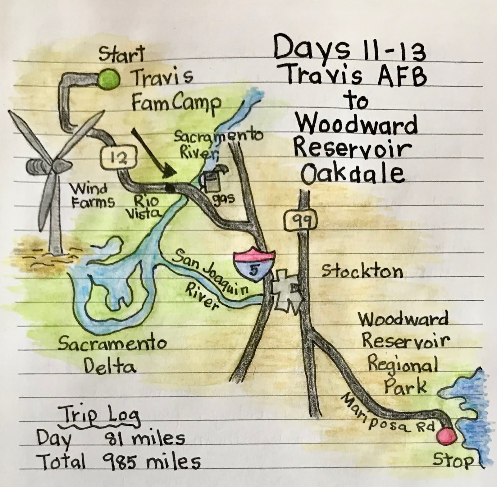 Margy Meanders Snowbird RV Adventure Part 1 Travis AFB to Woodward