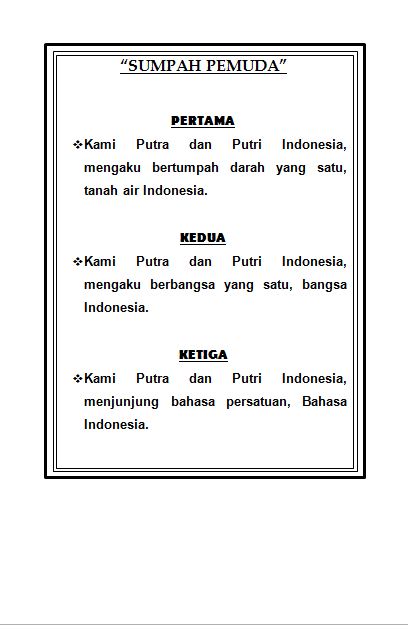 TEKS SUMPAH PEMUDA