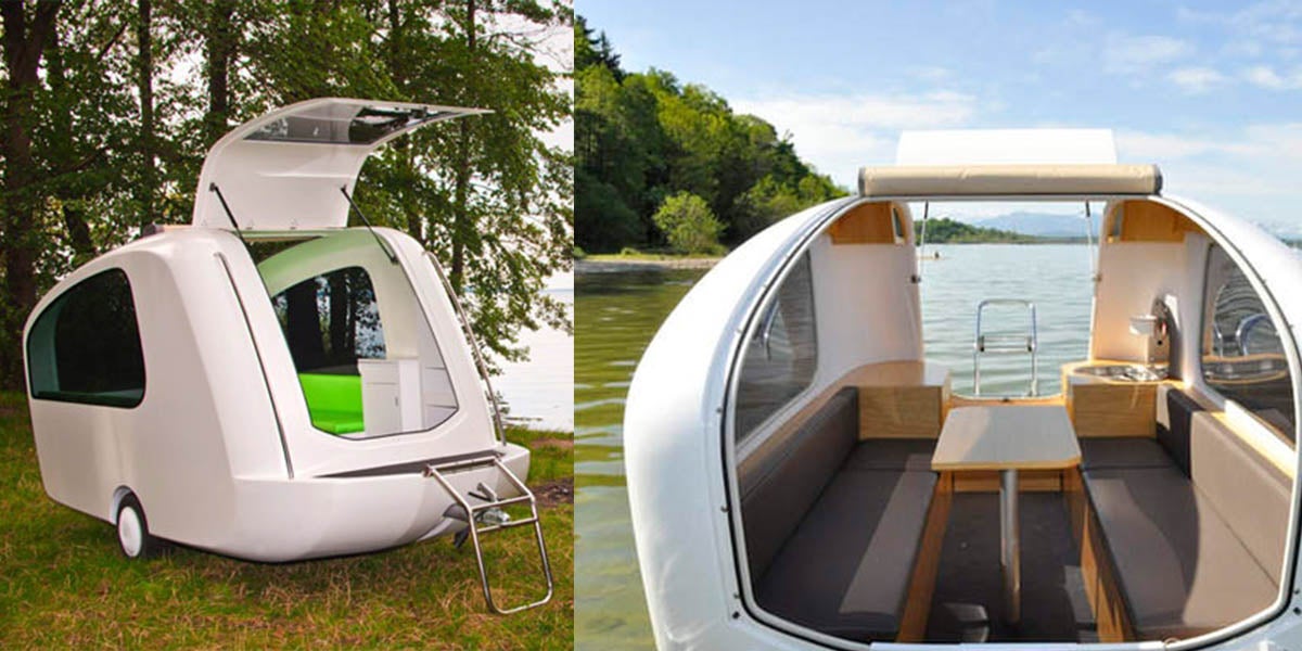 Camping Lovers Are Falling For This 'Amphibious' Camper That Allows You To Camp On Both Land And Water