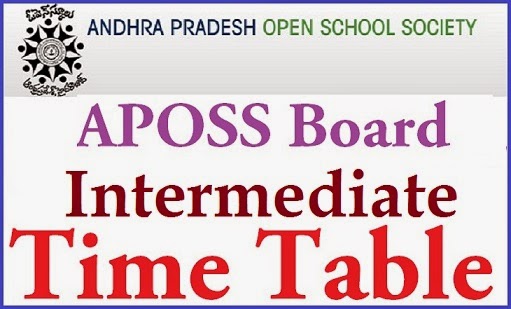 APOSS Inter Time Table 2015