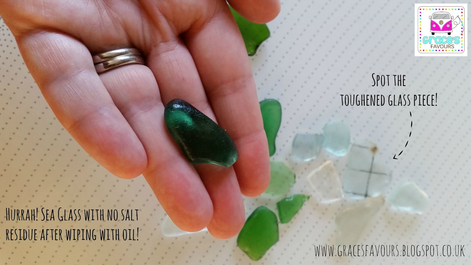 Grace's Favours Craft Adventures How to polish sea glass (and get