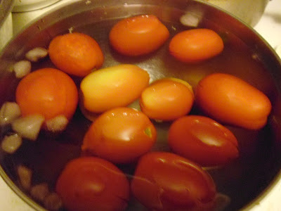 Removing tomato skin