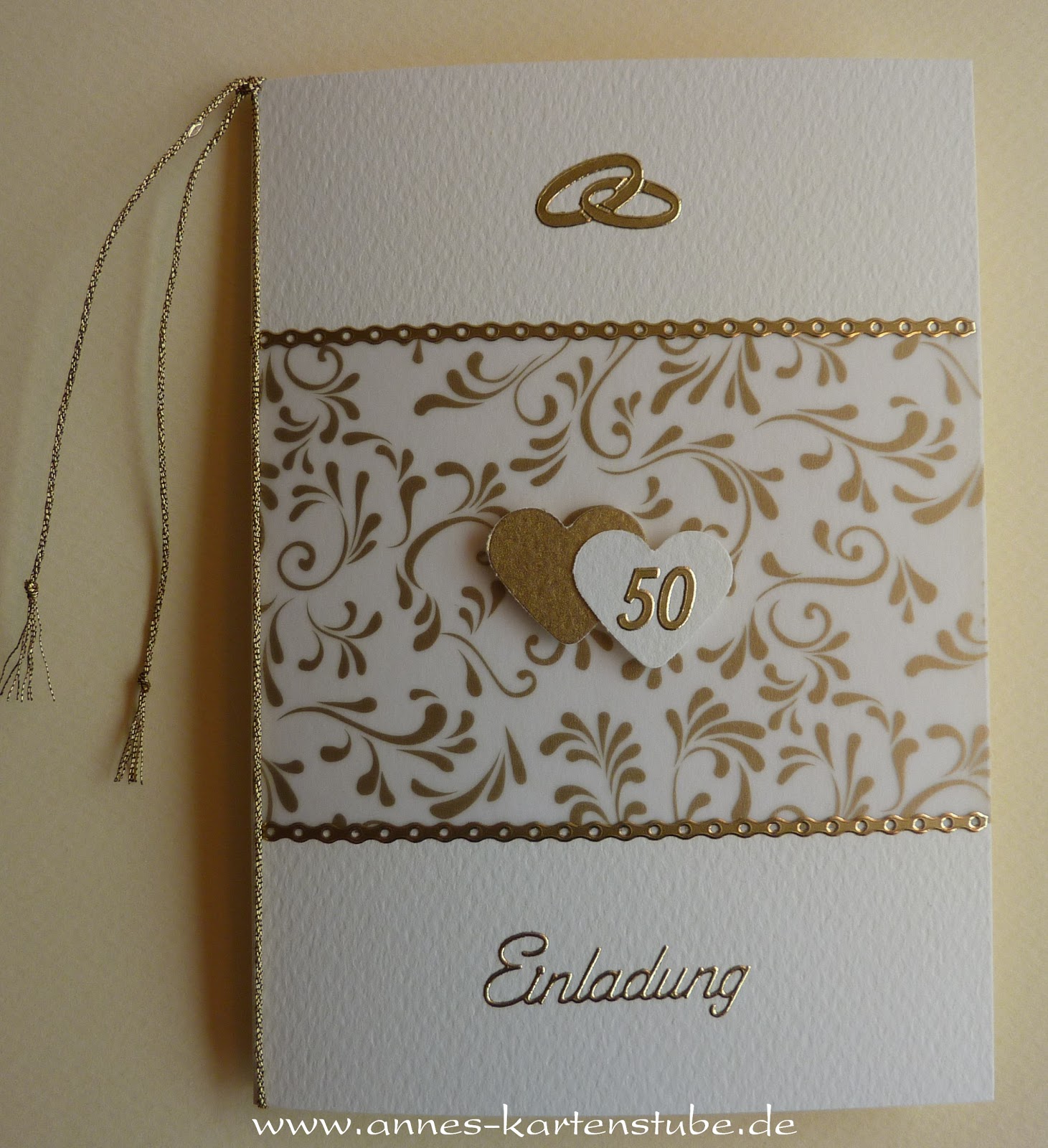 Annes Kartenstube: Einladungen zur goldenen Hochzeit