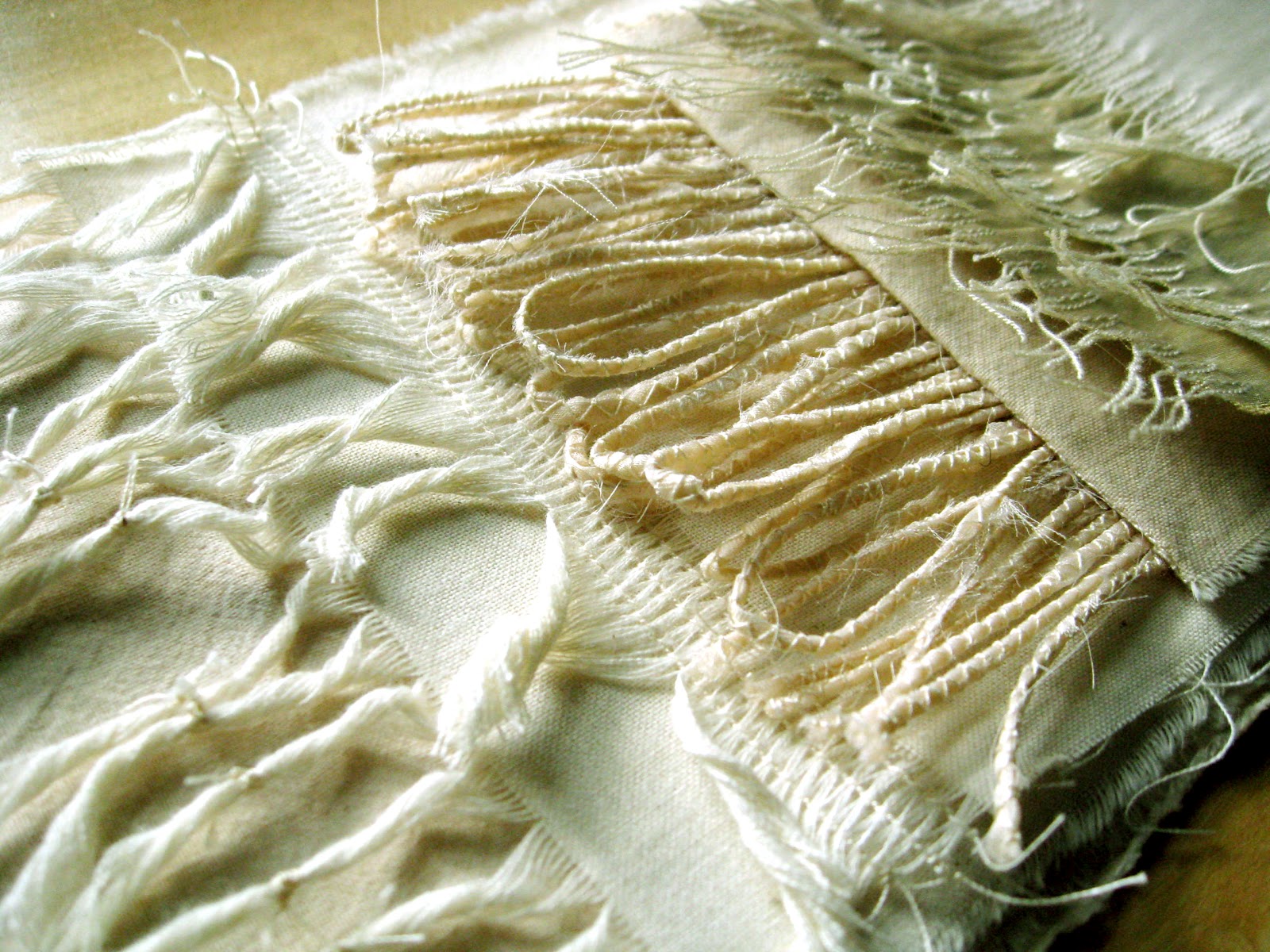 Frindging Textiles Tracy A Franklin - specialist embroiderer: machine embroidered fringing