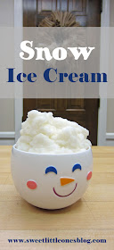 How To Make Snow Ice Cream: Easy Recipe - www.sweetlittleonesblog.com