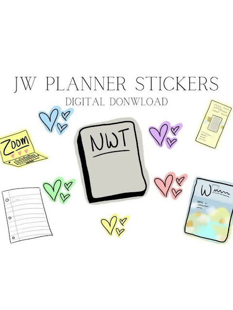 jw, jw planner stickers, jw stickers