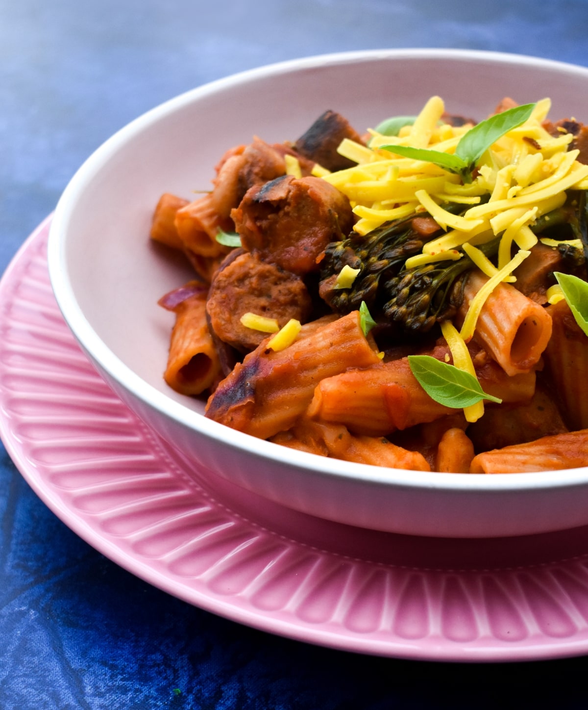 Vegan OnePot Pasta with Sausages & Broccoli Tinned Tomatoes