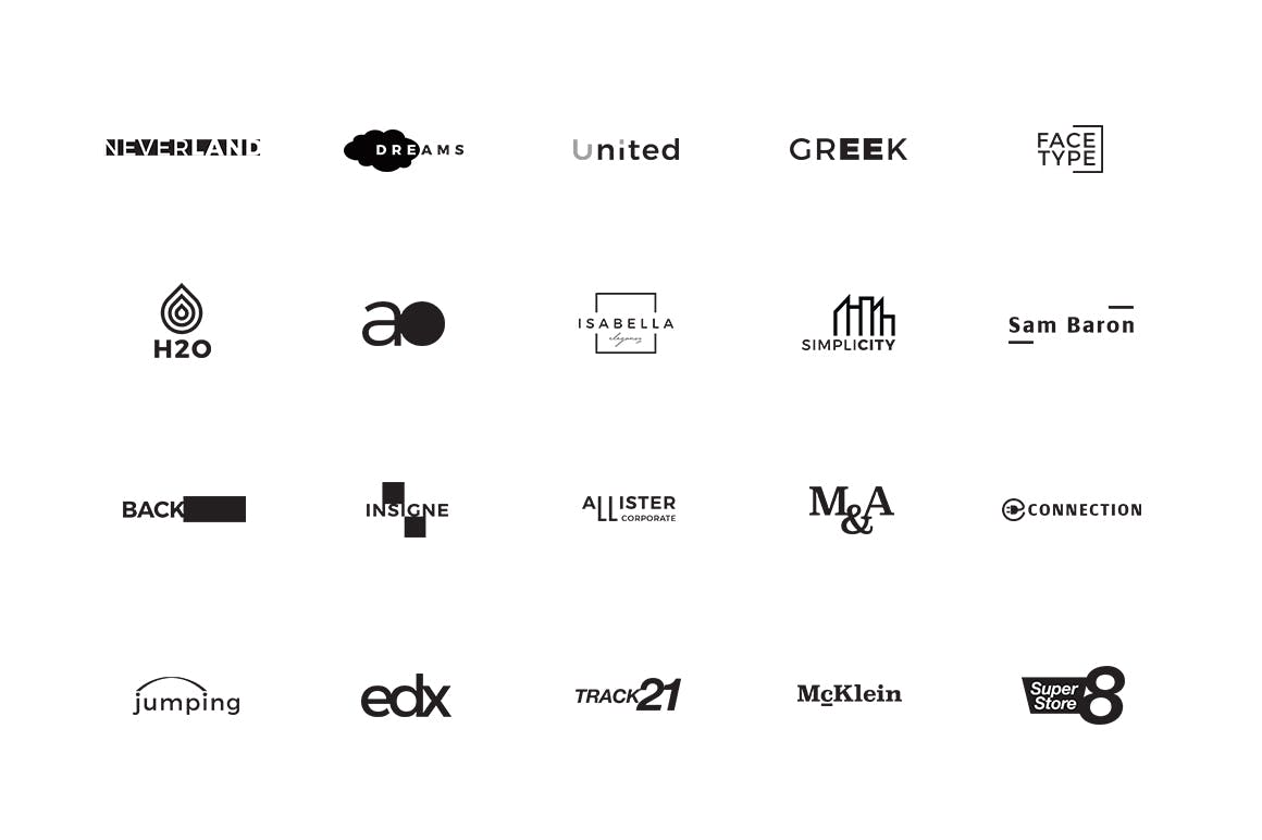 Minimal Logo Bundle: 250 Logo Templates | Creative Bundles