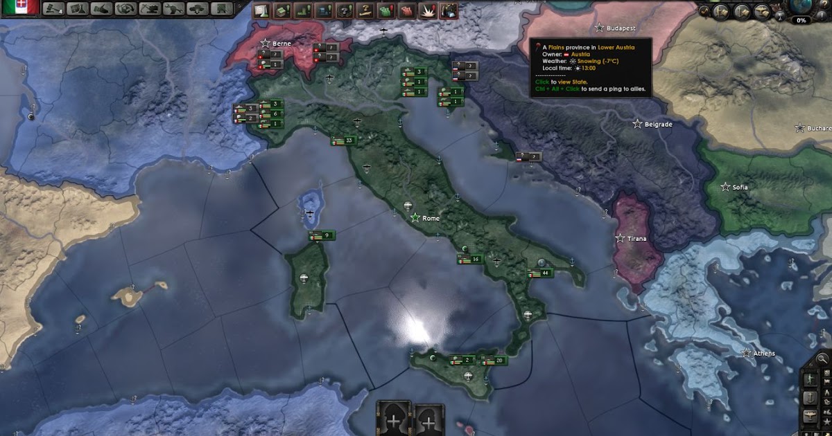 Italy HOI4 Setting up (I)