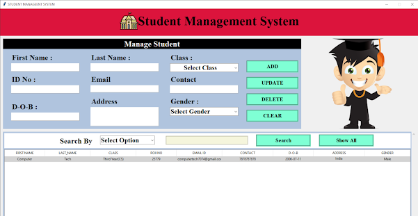 Student Management System In Python Tkinter