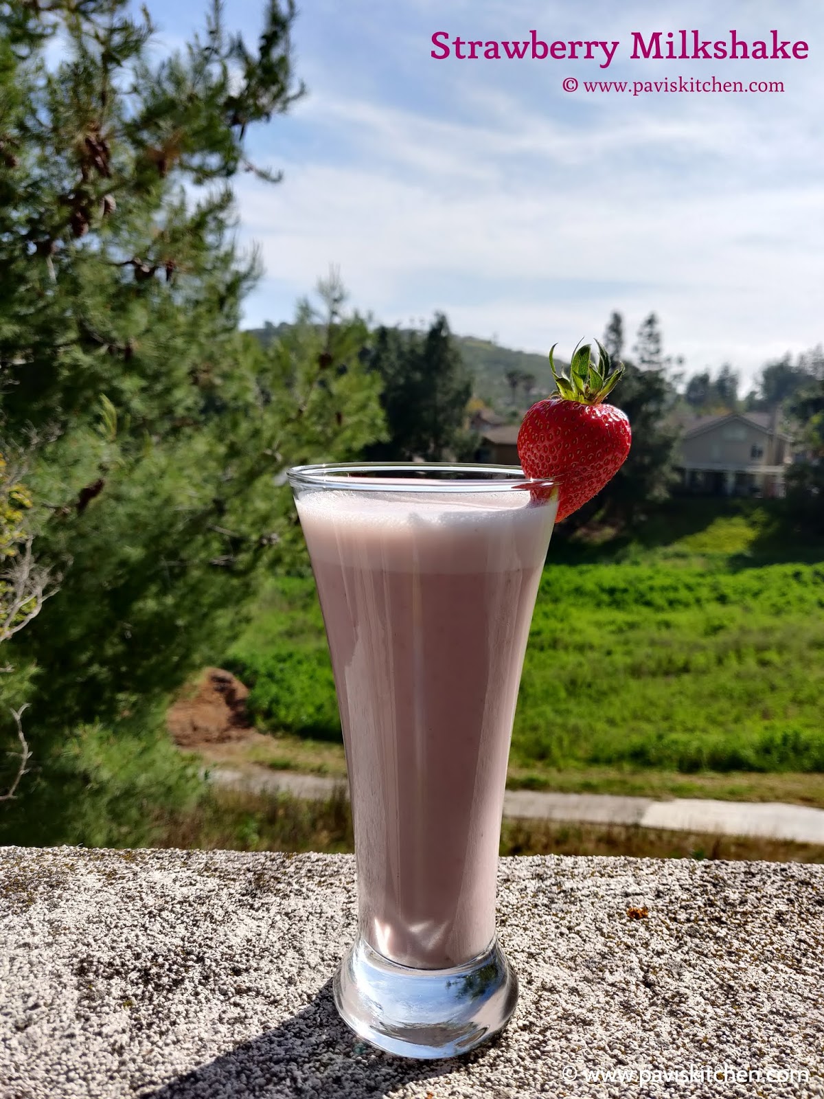 Homemade Healthy Strawberry Milkshake Recipe | Easy Fresh Strawberry Shake