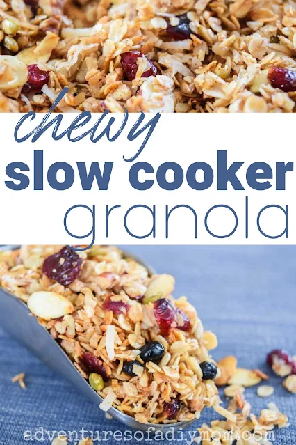collage of granola images with text overlay