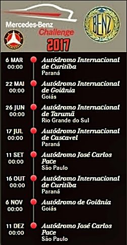 Mercedes Challenge Calendário