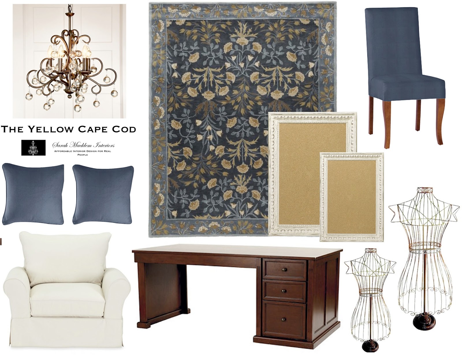The Yellow Cape Cod Subtly Feminine Home Office Subtly Feminine Home Office