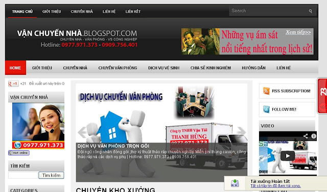 THEME BLOG ĐẸP VẬN CHUYỂN NHÀ