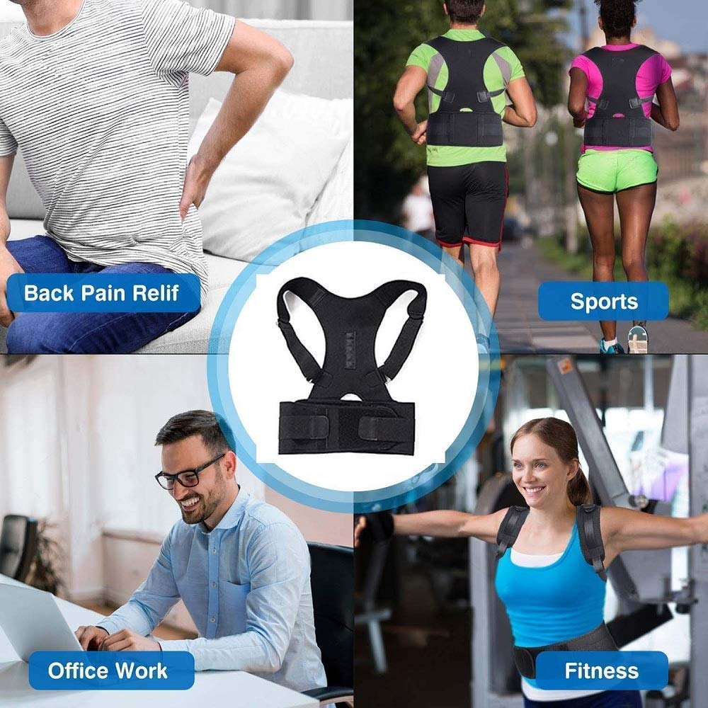 Back Brace Posture Corrector Therapy Shoulder Belt for Lower