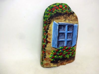 COMO PINTAR PIEDRAS CON VENTANA AZUL PASO A PASO