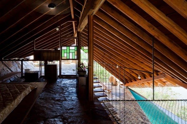 Spa resort “The Tent” is built on a steep slope