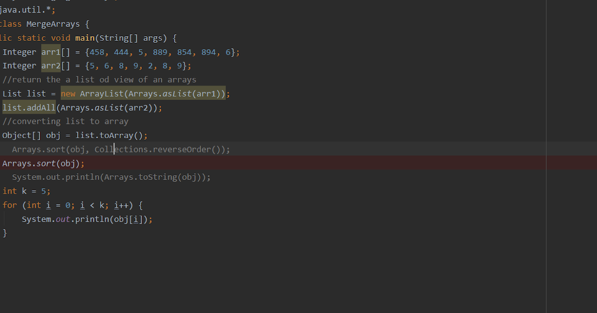 How to merge Two arrays in java in to single One and finding greatest ...