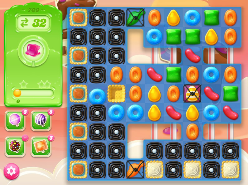 Candy Crush Jelly Saga level 709 Candy Crush Jelly Saga level 709