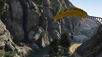 Carving the Mountain, GTA 5, Skydiving, Parachute Challenges