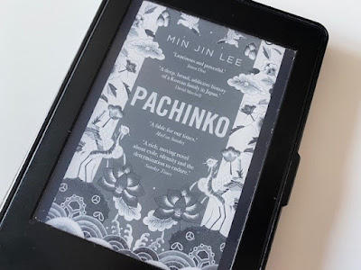 Pachinko book cover on a Kindle