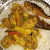 Cauliflower & potato curry with Bata fish and rice. ( আলু ফুলকপি দিয়ে বাটা মাছের ঝোল ও ভাত ) 