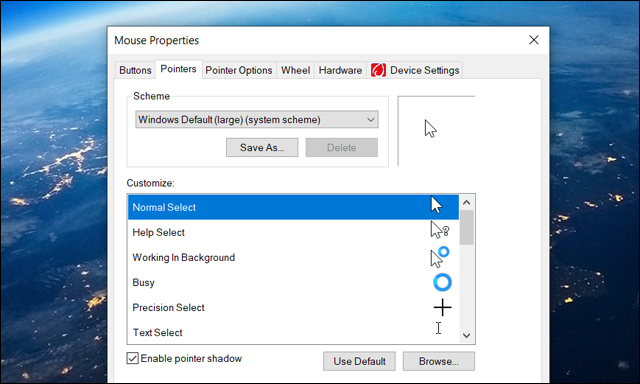 كيفية تغيير لون مؤشر الماوس لرؤية أوضح على ويندوز 10