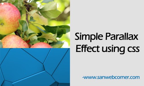 Simple Parallax Effect using css