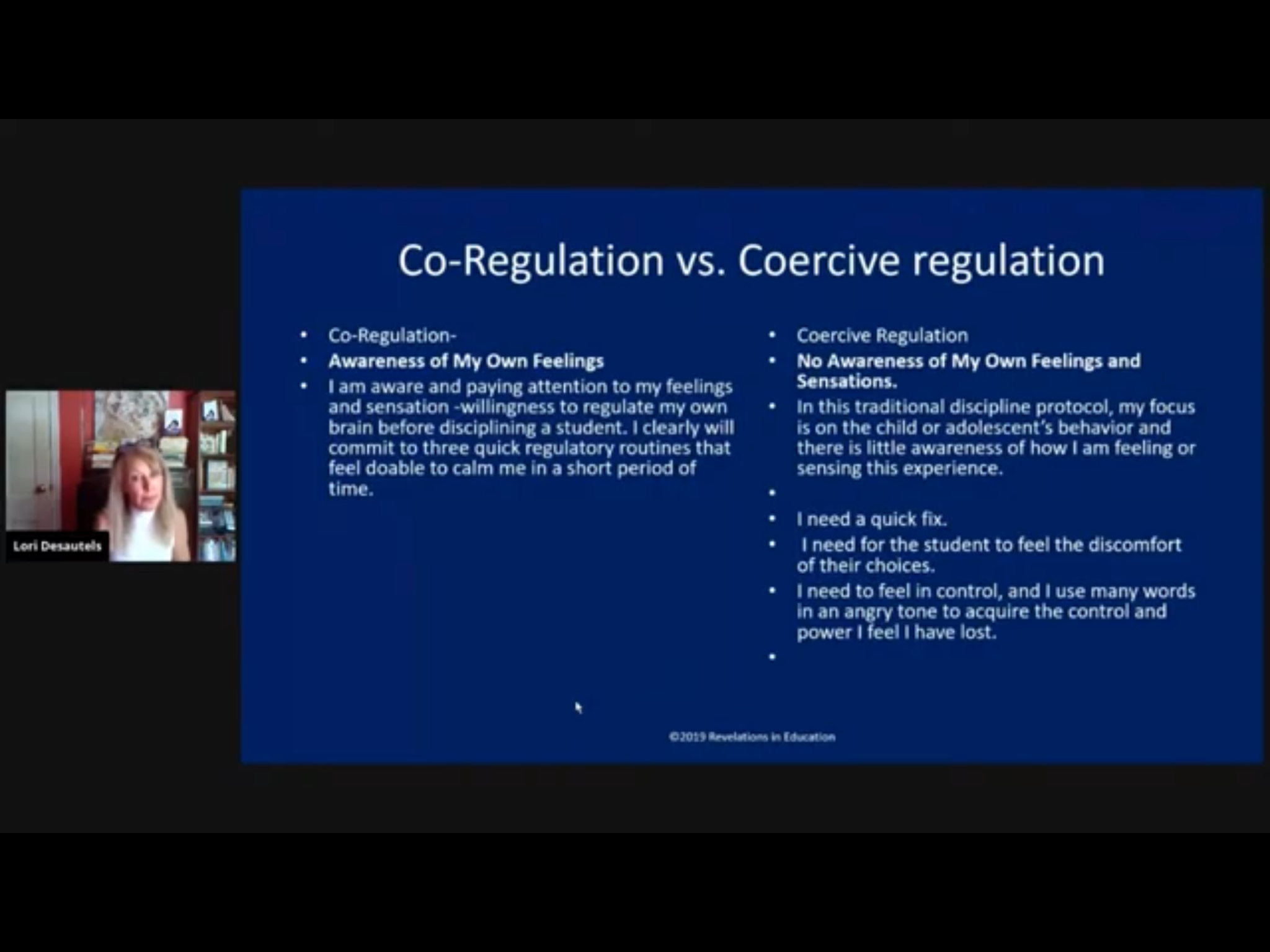 This is a great slide by Dr. Lori Desautels, PhD.