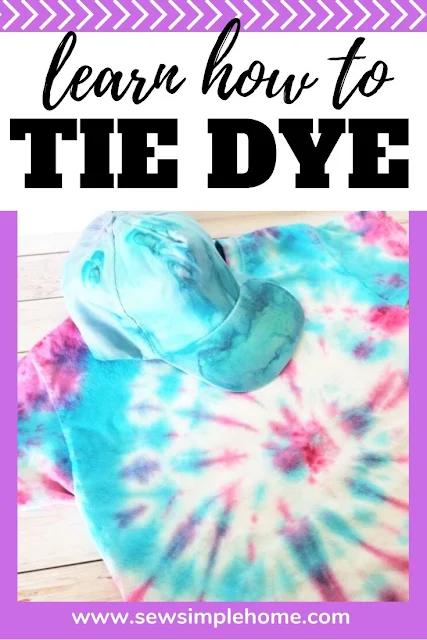 Step by step tutorial and video on how to tie dye tees and hats.
