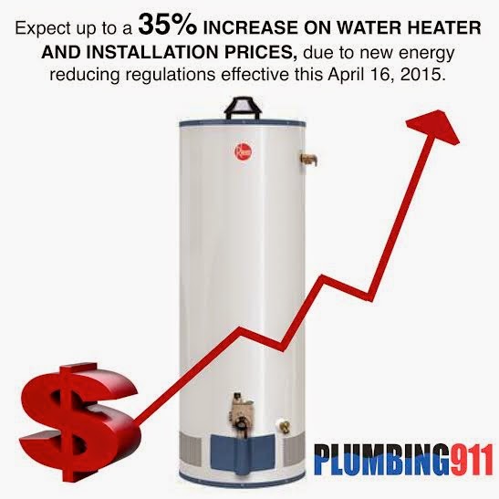 Plumbing911 Up to 35 Price Increase For New Water Heaters Effective