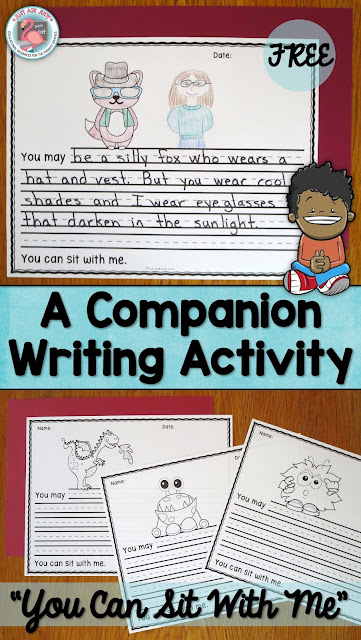 This free resource, perfect for first and second graders, invites students to create a written response to the book "You Can Sit With Me".