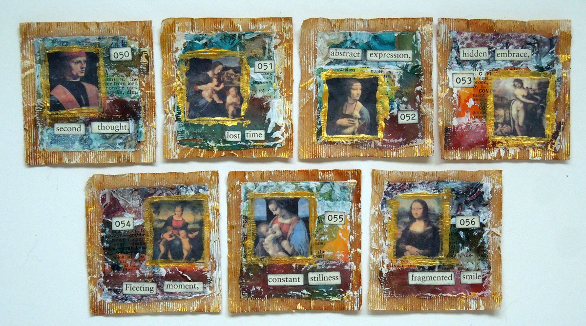 Inky Dinky Doodle WOYWW 617 da Vinci inspired tea bags and resist