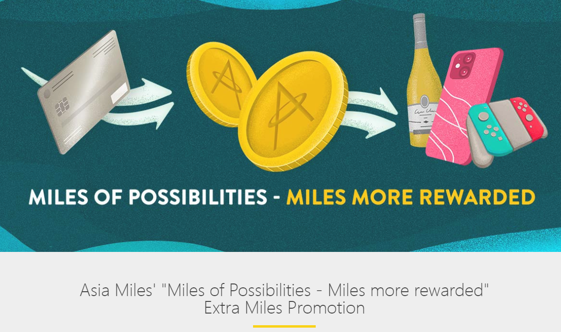 Asia Miles "Miles of Possibilities Miles More Rewarded" Extra Miles