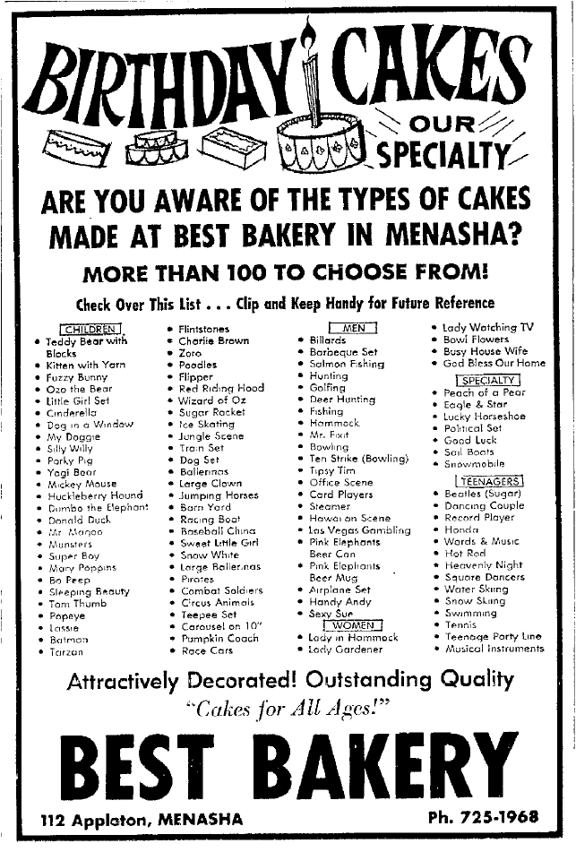 MENASHA Best Bakery
