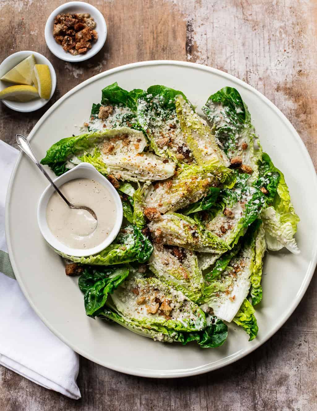 TAHINI CAESAR SALAD WITH OLIVE OIL BREADCRUMBS CRAVING RECIPE