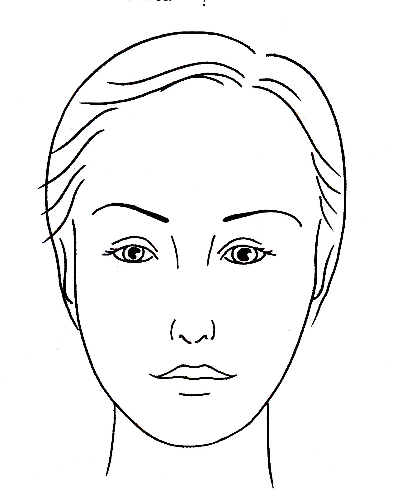 Makeup Artist Blank Coloring Pages