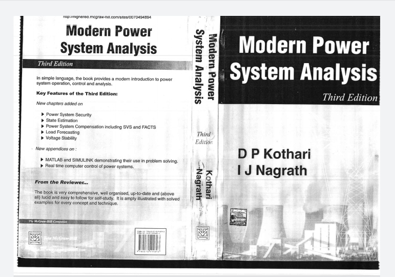 Power System Analysis Pdf Nagrath And Kothari