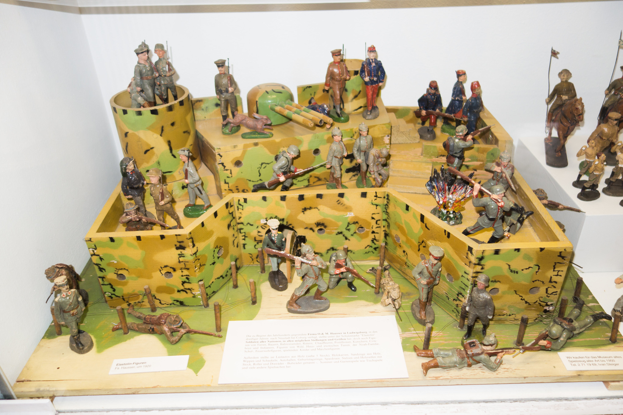 Toy soldiers and real battles Elastolin WW1 toy soldiers in fort