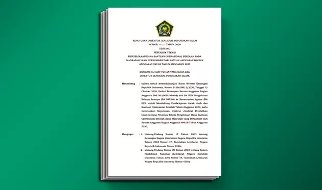 Juknis Bos Tambahan Madrasah Ba Bun 2020 Berkas Edukasi
