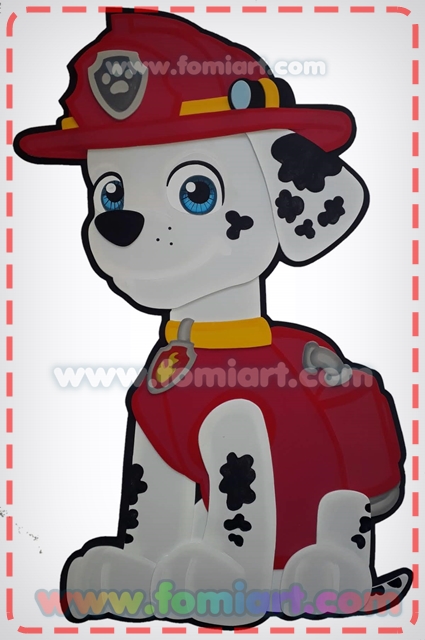 Marshall de Paw Patrol, diseño con moldes