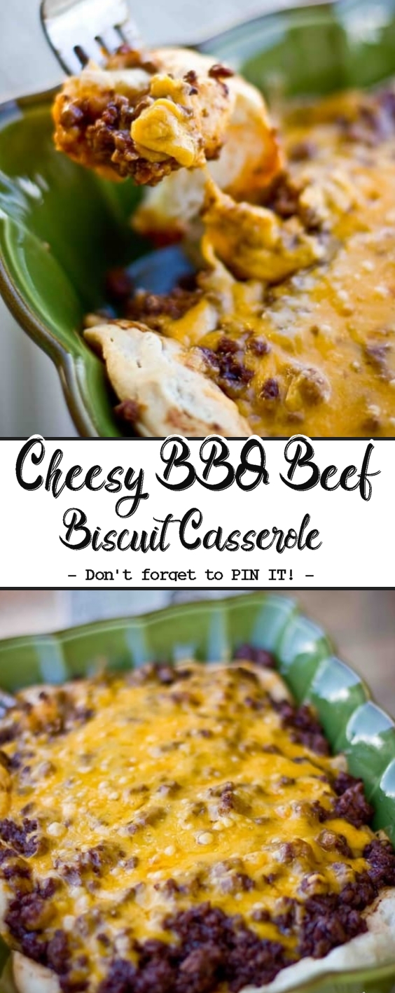 Cheesy BBQ Beef & Biscuit Casserole Just Easy Recipe
