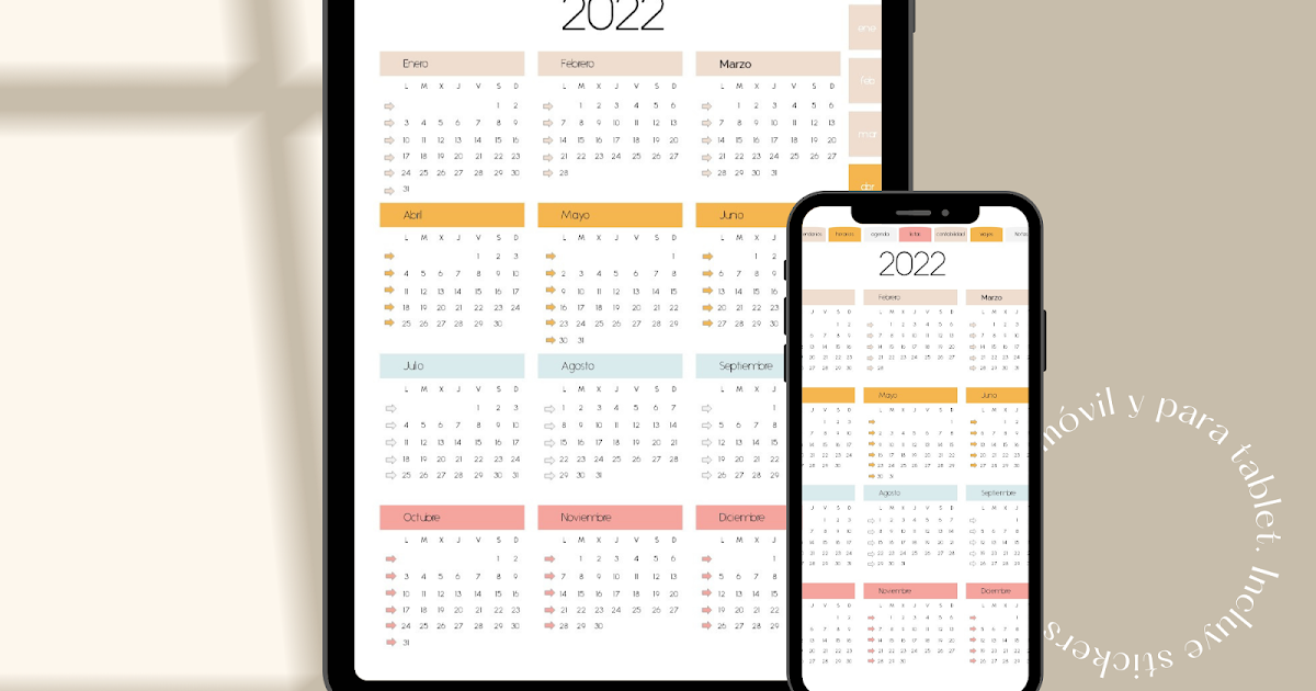 Agenda digital día página 2022 2023 para Ipad y Android 