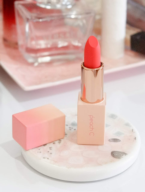 PEACH C: EASY MATTE LIPSTICK IN TANGERINE RED REVIEW